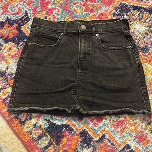Black jean skirt